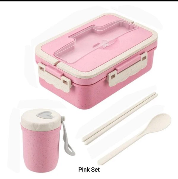 2IN 1 NEW IN DOUBLE LAYERED LUNCH SET WITH CUP - Image 5