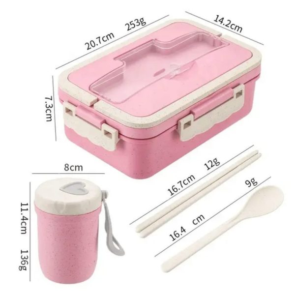 2IN 1 NEW IN DOUBLE LAYERED LUNCH SET WITH CUP - Image 2