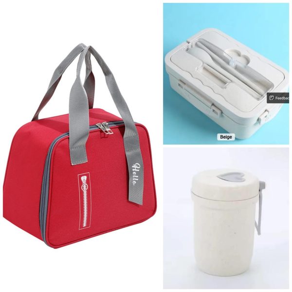 3 IN 1 MICROWAVEBLE LUNCH BOX COMBO SET - Image 3