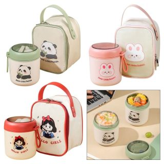 Food Flask Thermos With A Matching Insulated Lunch Bag