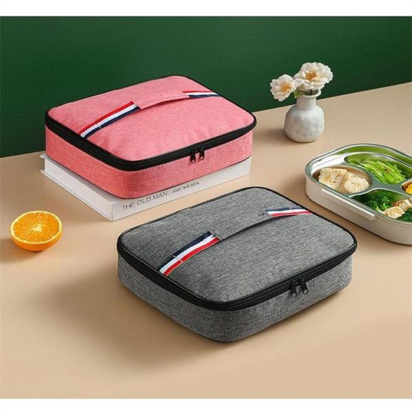 Large Square Oxford Insulated Lunch  Bag - Image 9