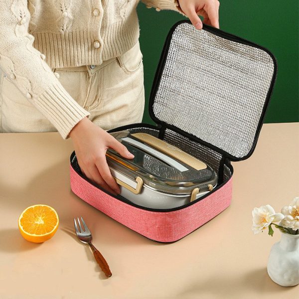 Large Square Oxford Insulated Lunch  Bag - Image 13