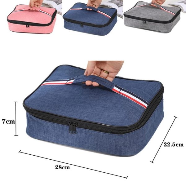 Large Square Oxford Insulated Lunch  Bag - Image 7