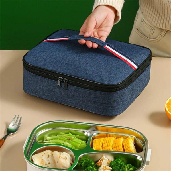 Large Square Oxford Insulated Lunch  Bag - Image 5