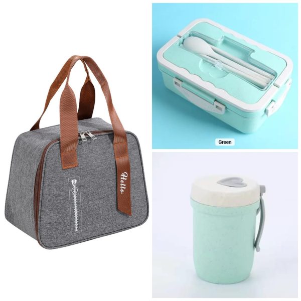 3 IN 1 MICROWAVEBLE LUNCH BOX COMBO SET - Image 2