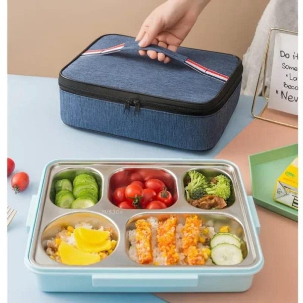 Large Square Oxford Insulated Lunch  Bag - Image 4