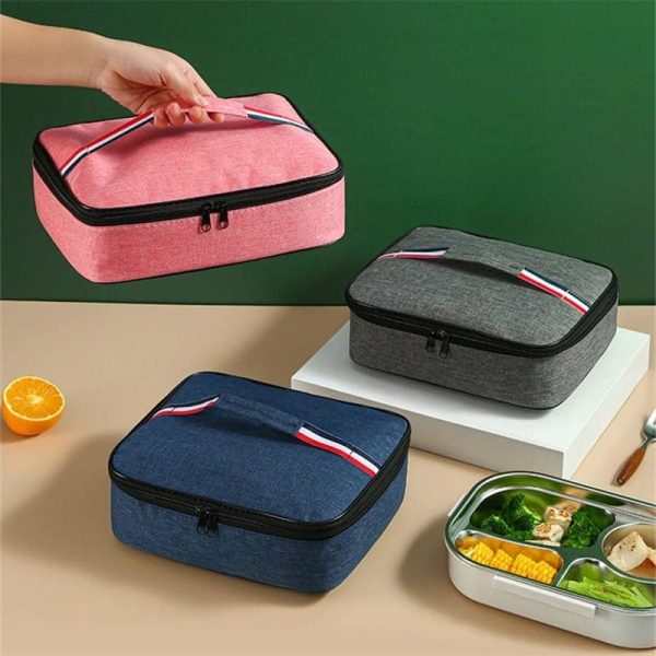 Large Square Oxford Insulated Lunch  Bag - Image 2