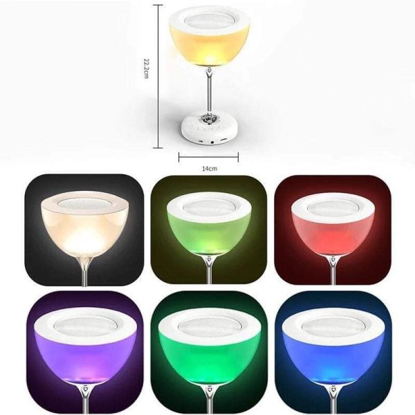 Novel wine glass bedside lamp with 6 colour atmospheric lights - Image 3