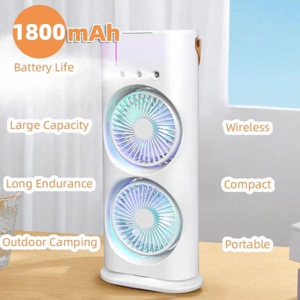 USB Rechargeable Double-ended Spray Fan - Image 3