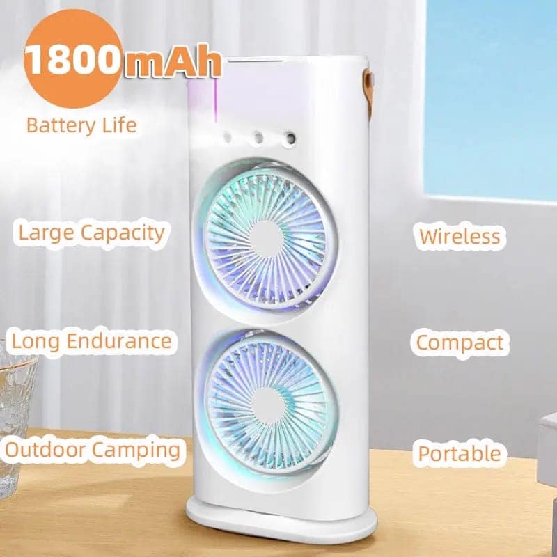 USB Rechargeable Double-ended Spray Fan - Image 3