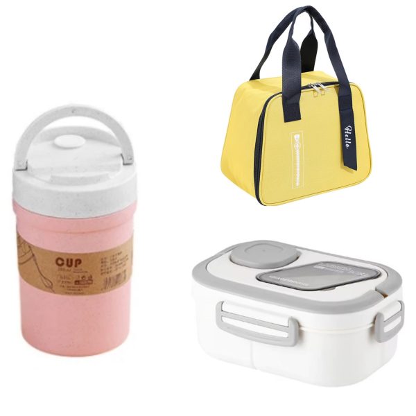 3 IN 1 NEW IN DOUBLE LAYERED LUNCH SET COMBO - Image 2