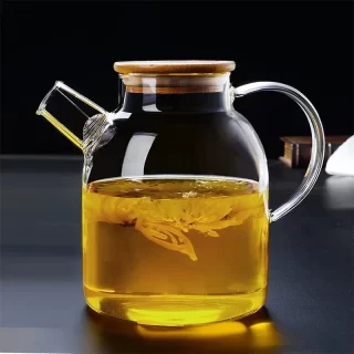 1.8L TRANSPARENT BOROSILICATE glass teapot