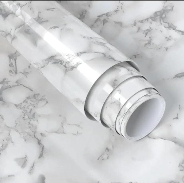 Adhesive marble wall paper roll