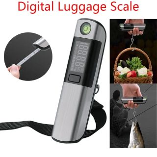2 in 1 Portable Digital Luggage Scale for Travel With Tape measure Bags