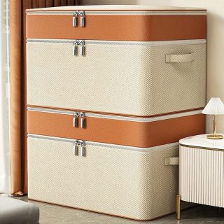2 in 1 Double-Zipper Big Capacity Quilt Clothes Storage Bag Duvet