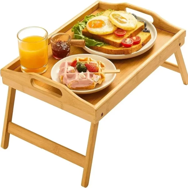 Foldable Bamboo Bed Tray