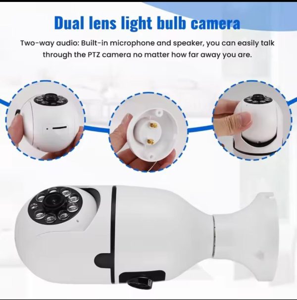 WiFi Smart Camera Dual Lens Camera Bulb. - Image 2