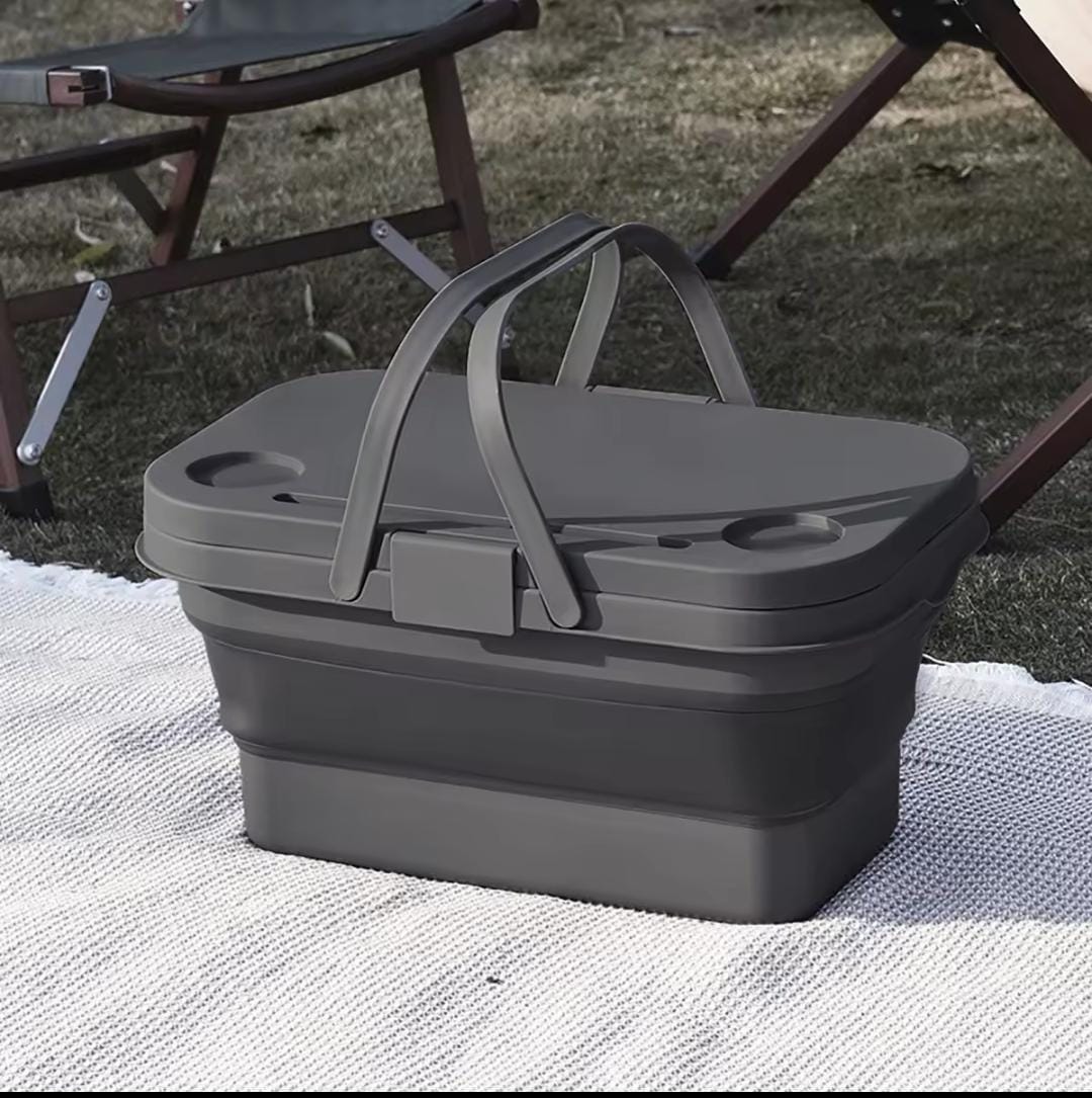 3 in 1 Foldable Collapsible Camping Hand Basket /Picnic Basket - Image 4