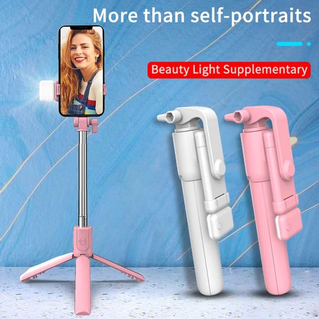 All in 1 selfie stick with light plus tripod - Image 2