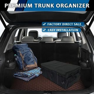 Foldable Premium Car Trunk Boot Organizer With Lid, Partitions & Handles