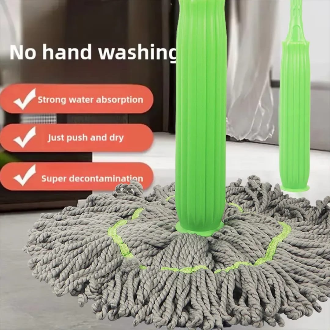 360 rotating Self Wringing Bamboo Twist Mop