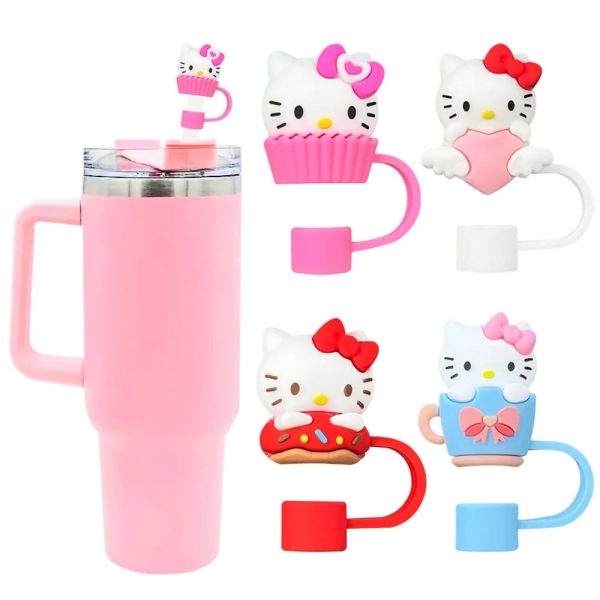 2 Piece 3D Cartoon Themed Spill Proof Straw Stopper