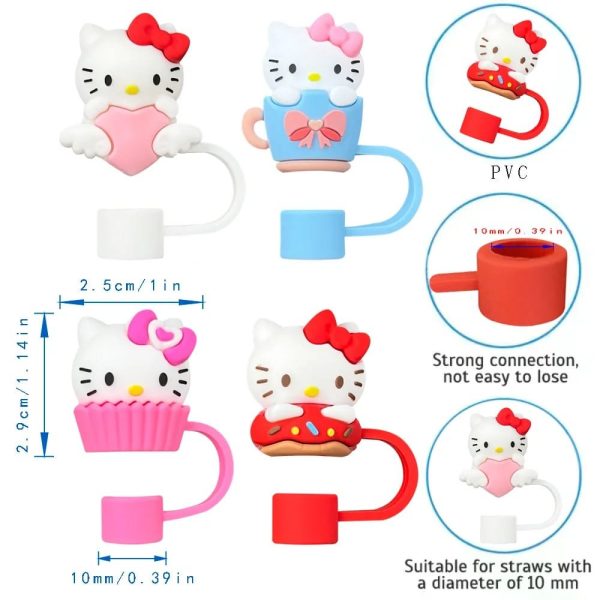 2 Piece 3D Cartoon Themed Spill Proof Straw Stopper - Image 3