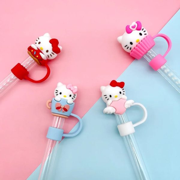 2 Piece 3D Cartoon Themed Spill Proof Straw Stopper - Image 2