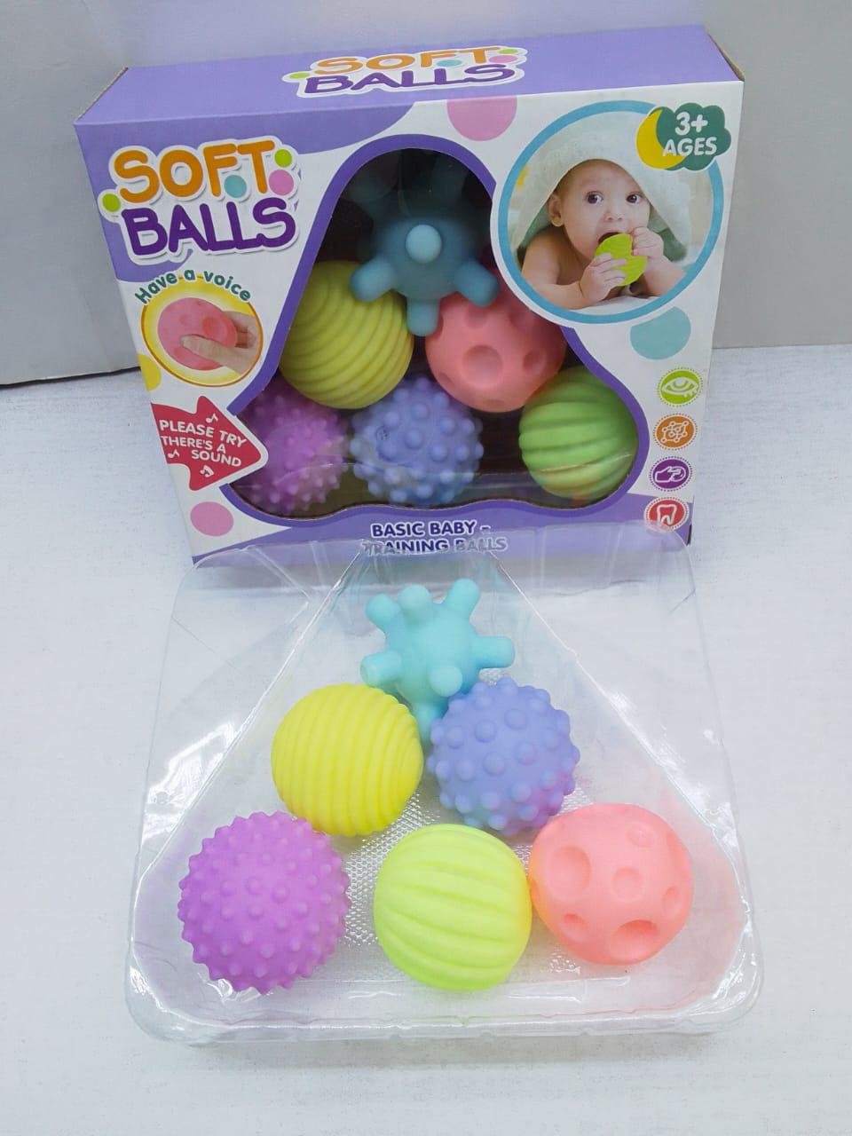 6 pieces colorful soft balls - Image 3