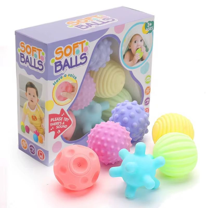 6 pieces colorful soft balls