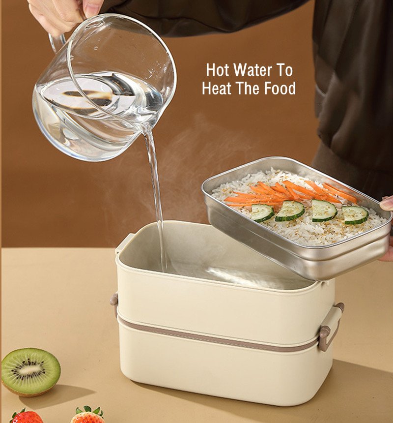 DOUBLE LAYERED LUNCH BOX WITH MATCHING LUNCH BAG - Image 8